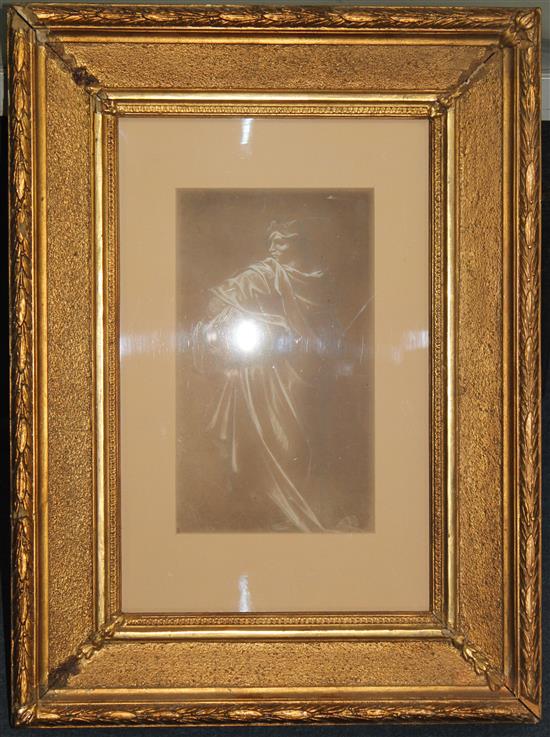 Old Master Study of a robed classical figure, 10.75 x 6in.